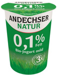 Andechser Bio Natúr Joghurt, 0,1%-os zsírtartalmú, 500 g