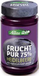 Áfonya püré (75% gyümölcs) Bio 250 g – Allos