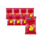 KÉSZLET 8 x ANGELINA Eper és alma kukorica chips, 10 hónapos kortól, gluténmentes BIO 30 g