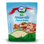 Reszelt mozzarella pizzához BIO 150 g – Zuger