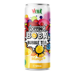 Vinut Popping Boba Bubble Tea teás ital mangólével és pattogó gyöngyökkel 320 ml