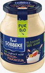 Sobbeke BIO 3,8% tejzsírtartalmú krémes őszibarack-maracuja joghurt, 500 g üveg