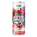 Popping Boba Bubble Tea Teás ital pattogó boba gyöngyökkel és licsilével 320 ml – Vinut