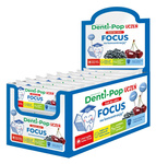 Cseresznye-áfonya ízű nyalóka, koncentrációt támogató, cukormentes, gluténmentes étrend-kiegészítő 6 g - Mniam Mniam Starpharma – Denti - Pop