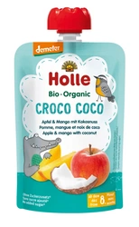 Kókuszos krokodil mousse tubusban (alma - mangó - kókusz) hozzáadott cukor nélkül 8 hónapos Demeter BIO 100 g - Holle