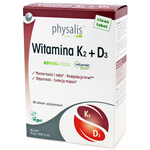 K2+ D3-vitamin étrend-kiegészítő 60 db szublingvális tabletta - Physalis