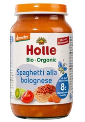 Cukormentes spagetti vacsora 8 hónapos kortól Demeter BIO 220 g (üveg) - Holle