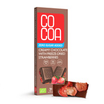 Krémes csokoládé eperrel, hozzáadott cukor nélkül Bio 40 g – Cocoa