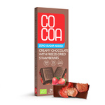 Tejszínes csokoládé eperrel, hozzáadott cukor nélkül bio 40 g - COCOA